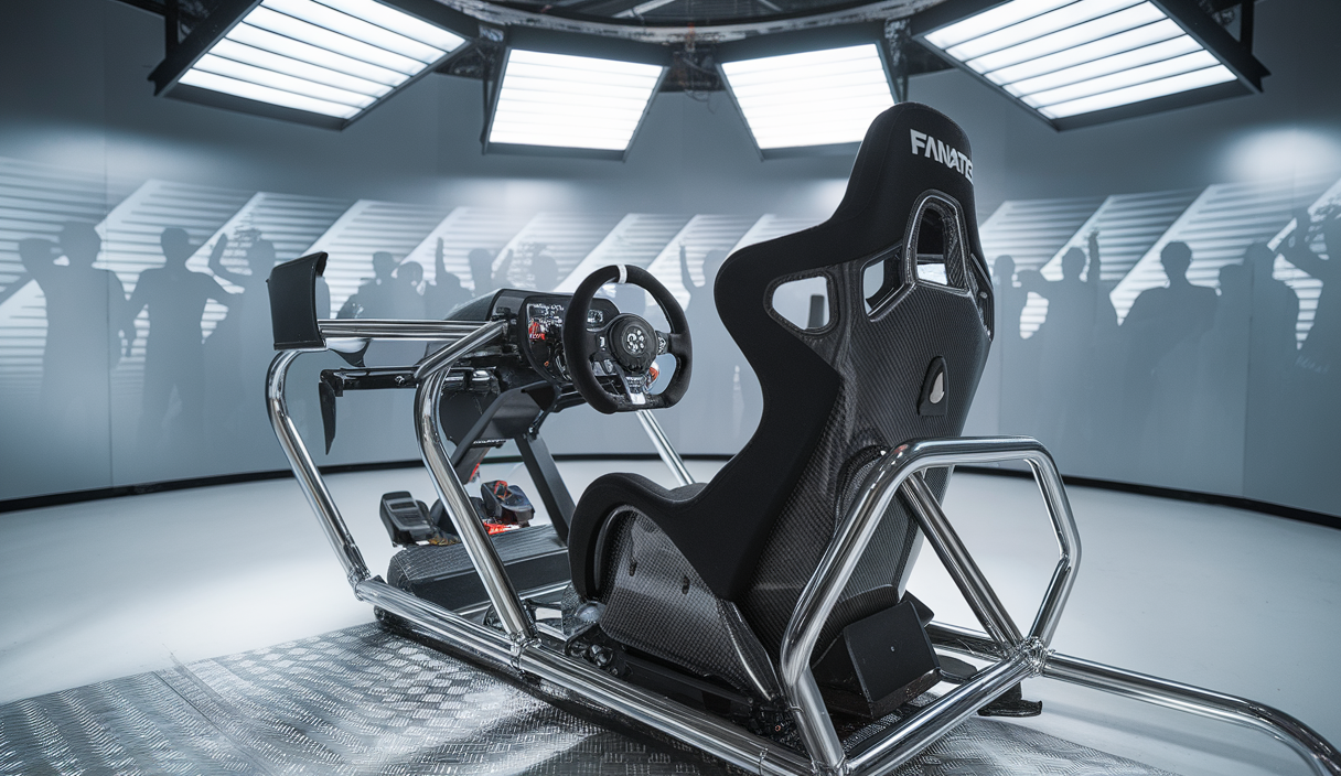 Concept moderne de cockpit de sim racing personnalisé par Fanatec