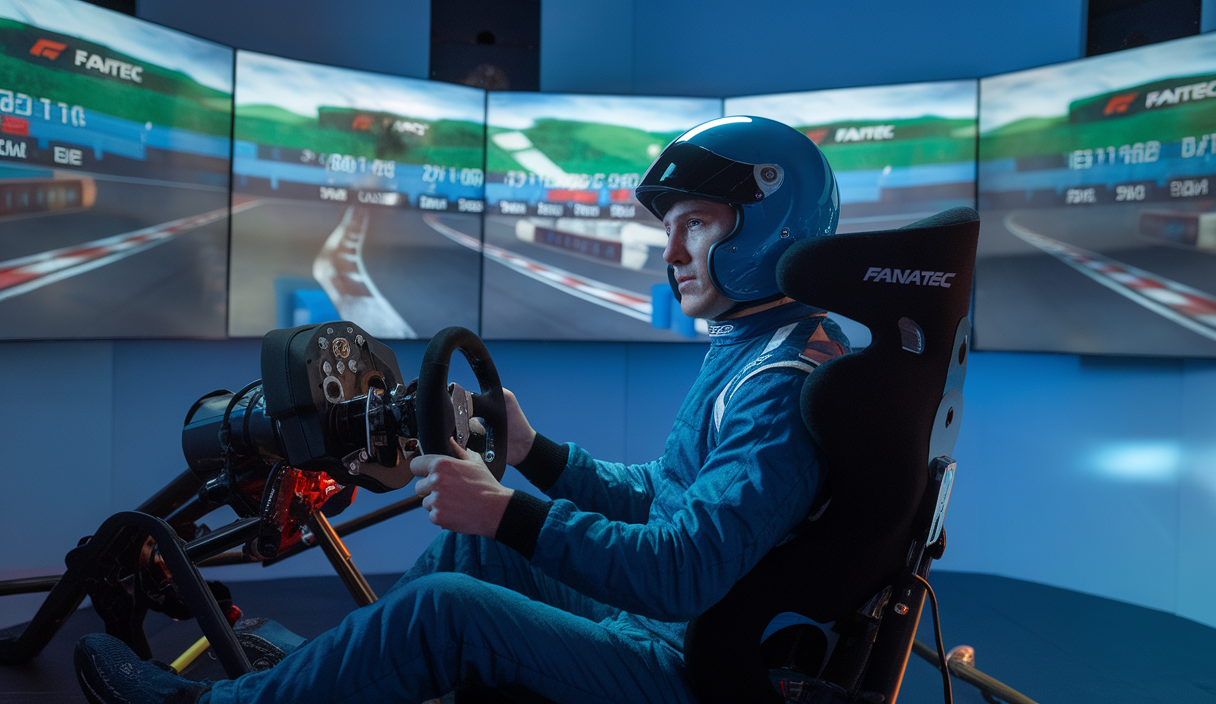 Simulation de course immersive avec outils innovants de Fanatec