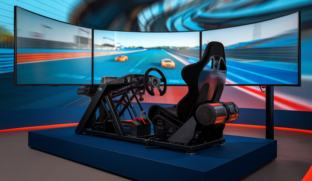 Visuel illustrant l'impact de l'inflation sur le marché du SimRacing avec équipements Fanatec.