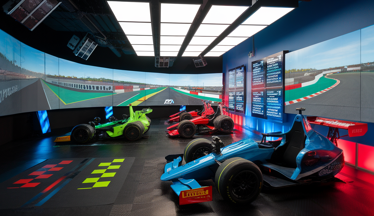 Scène dynamique de SimRacing avec partenariats en 2025