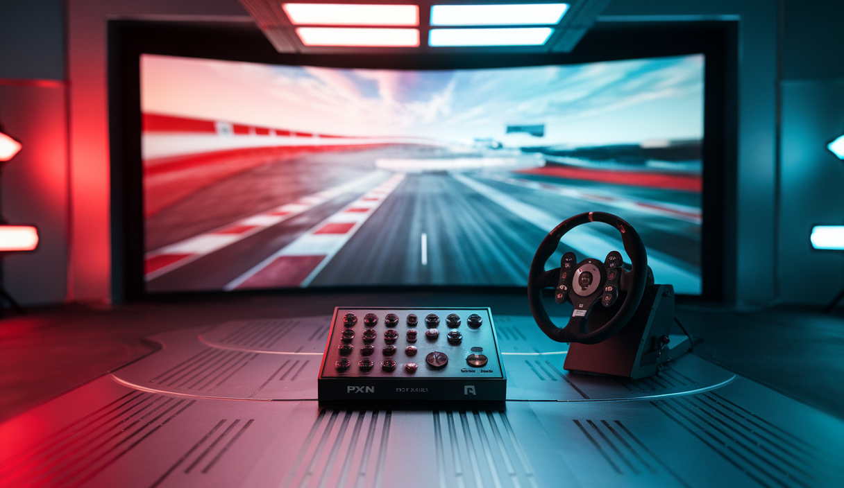 Illustration détaillée de la Button Box PXN CB1 pour le SimRacing