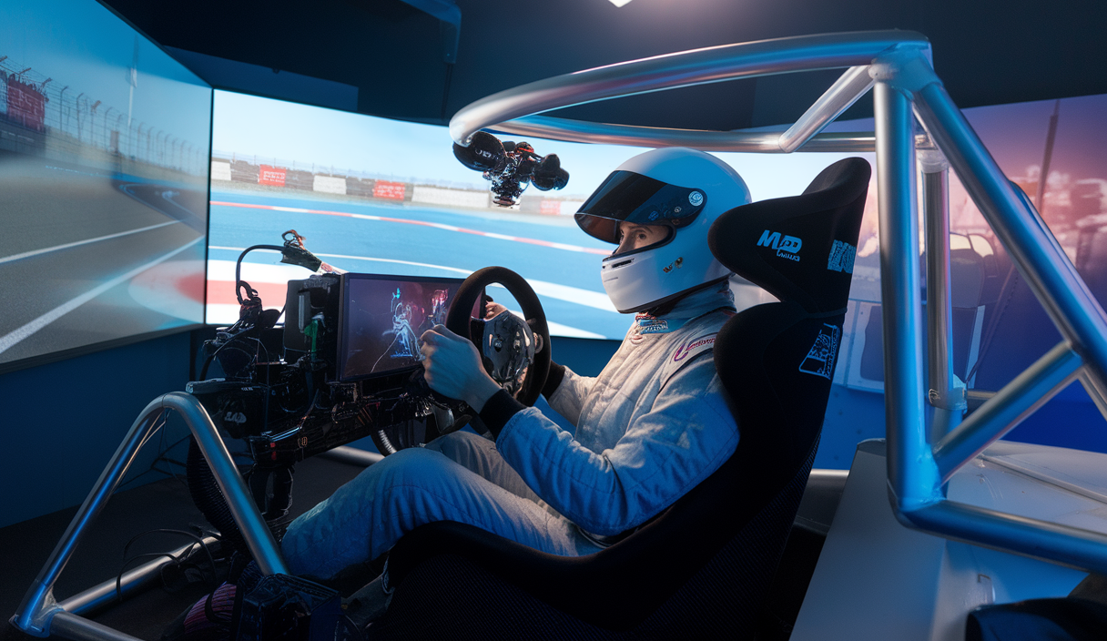 Illustration dynamique de techniques de freinage et repères visuels en sim racing