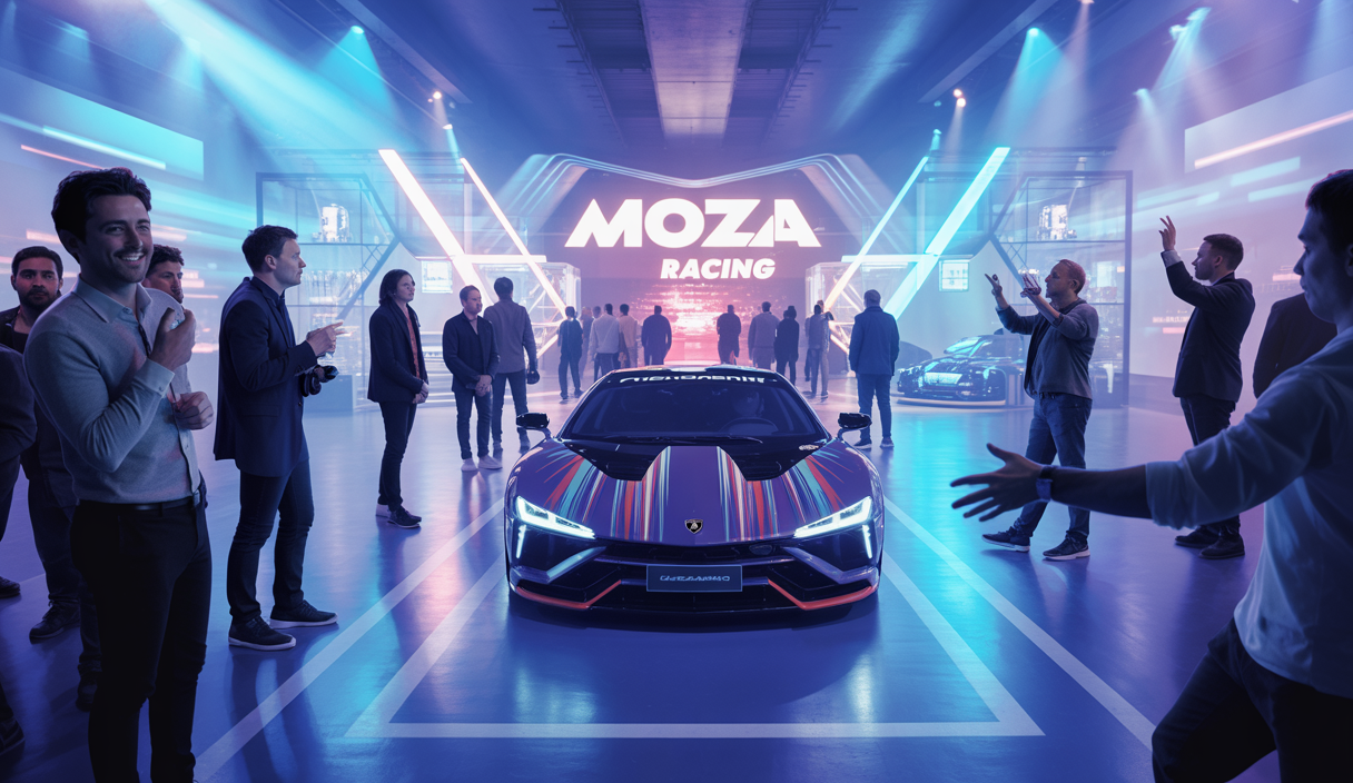 Une scène dynamique et éclatante de l'événement DreamHack Dallas 2025 avec des innovations simracing.