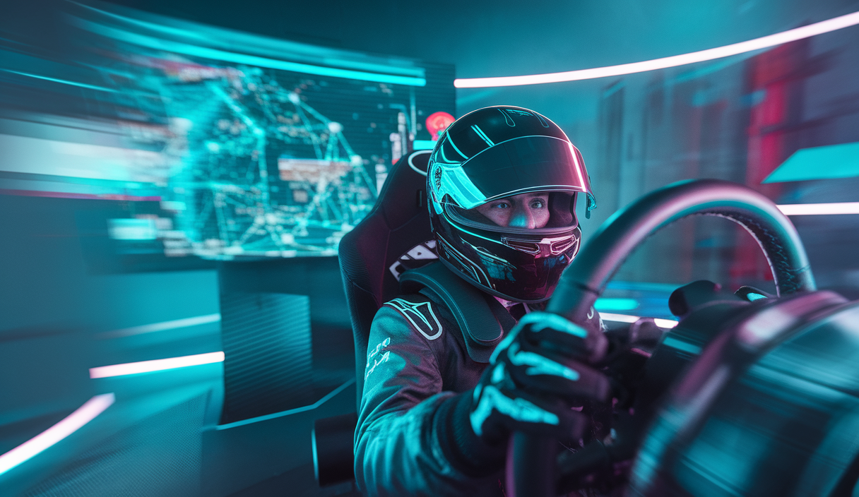 Illustration captivante du support client et engagement communautaire dans le SimRacing