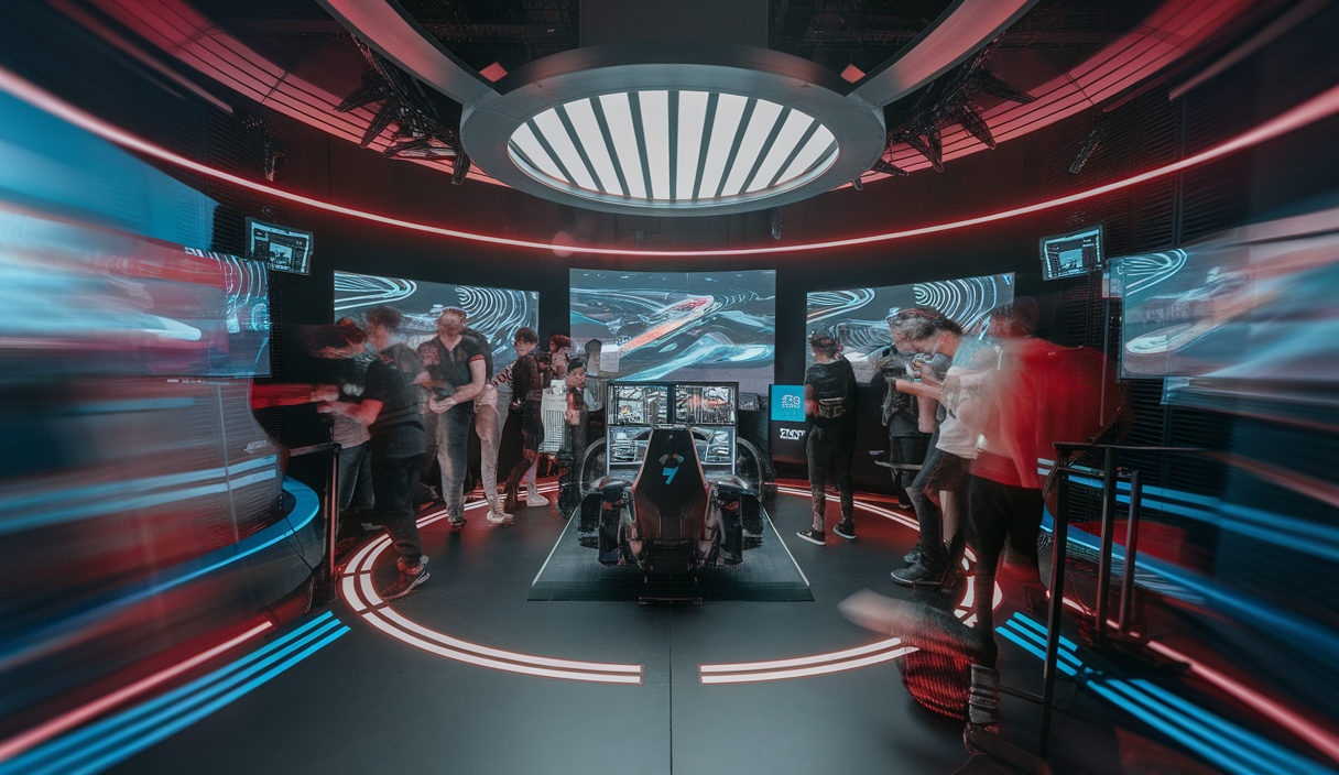 Image immersive de l'univers du sim racing en 2025