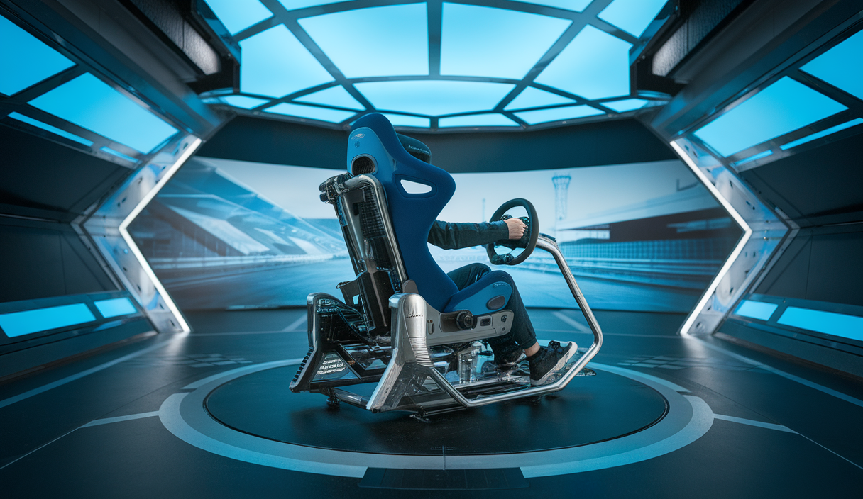 Illustration technologique du sim racing modernisé avec le HF8 Pro