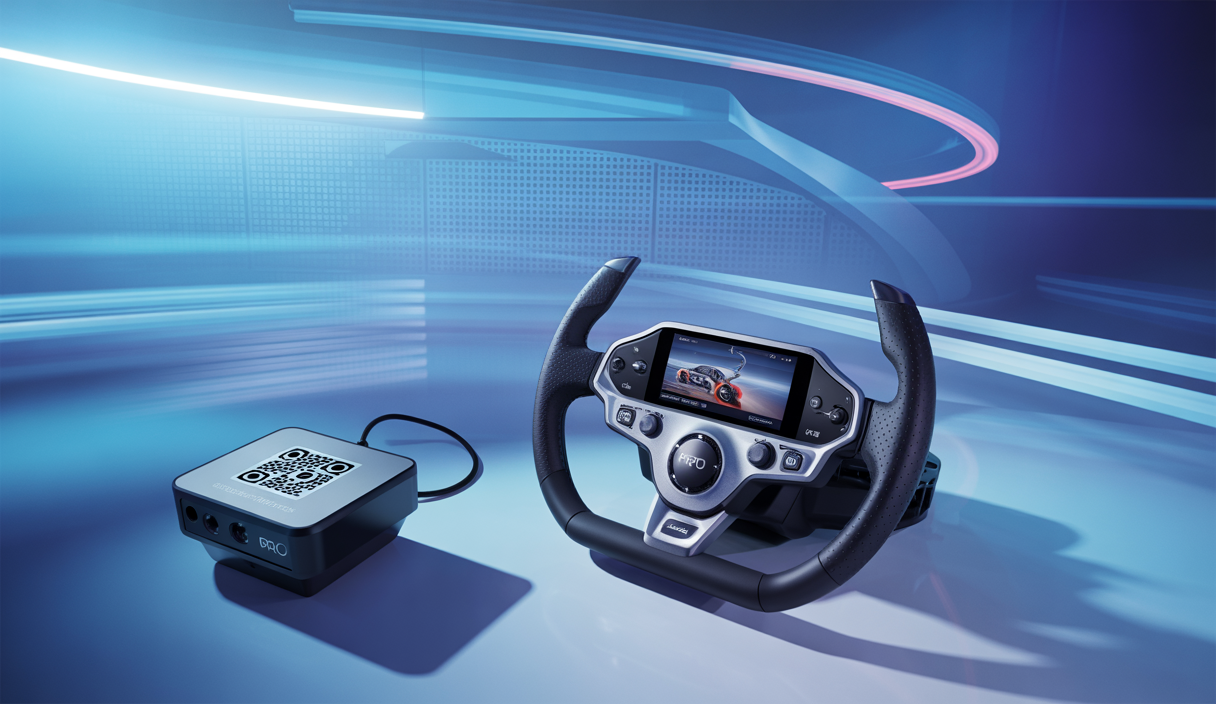 Volant Forte Formula Pro et QR Adapter d'Asetek SimSports pour le simracing