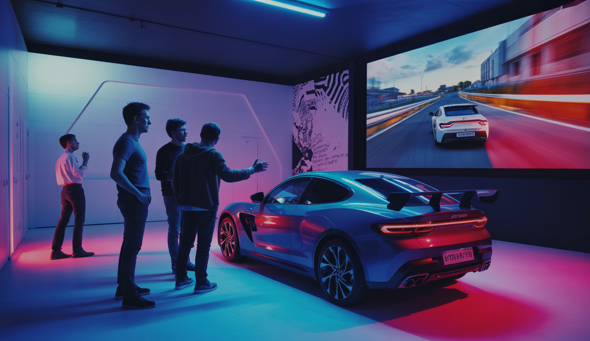 Image immersive de sim racing illustrée avec une communauté passionnée.
