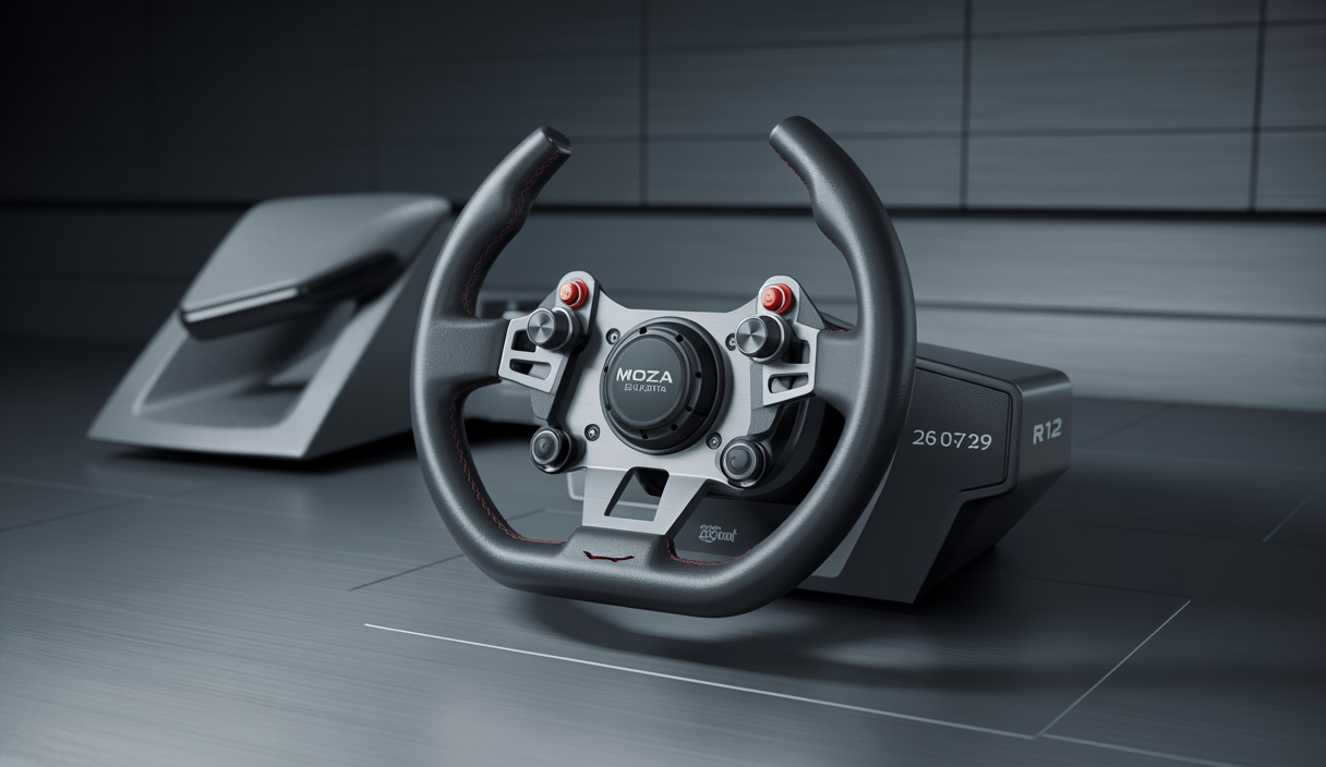 Volant de simulation MOZA Racing avec technologie retour de force 360Hz ultra-précise, immersion accrue en course automobile