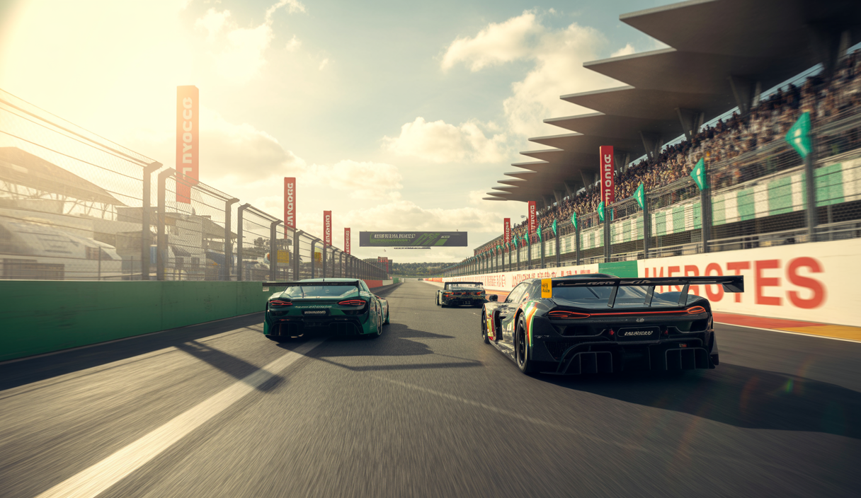 Nouvelle texture du circuit du Mans 2025 dans le jeu Assetto Corsa