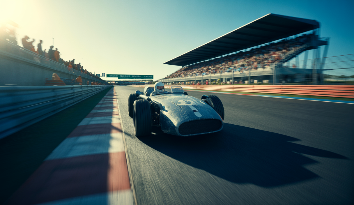 Illustration immersive d'une scène de simracing avec l'univers de Le Mans Ultimate