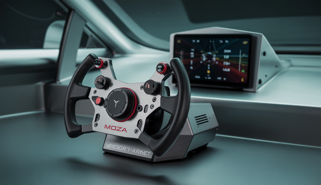 Volant de simulation MOZA Racing avec retour de force 360Hz ultra-précis pour une expérience de conduite virtuelle immersive